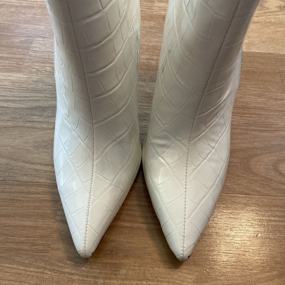 I.N.C. International Concepts Womens Sarishaa Zip Booties White Croc 7M - Picture 8 of 16